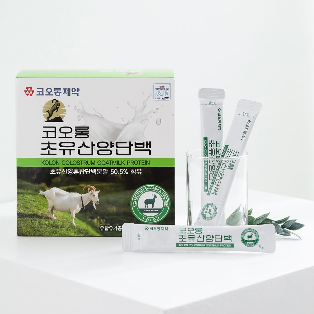 [KOLON Pharmaceuticals] Goatmilk Whey Protein Powder 60 sticks _ Immunity Booster calcium _ Made in Korea